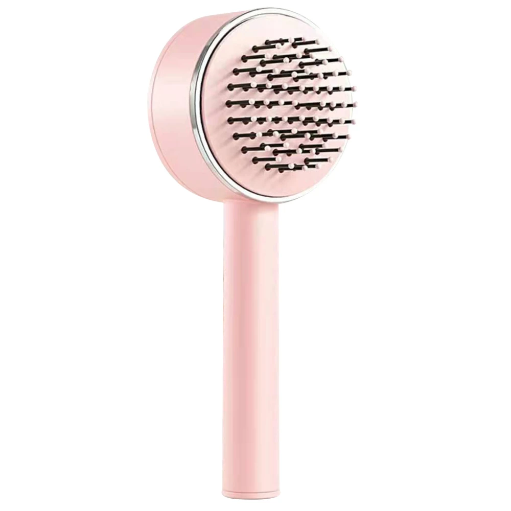 Scalp Massage Comb Easy Detangling Prevent Static Long Handle Hair Brush for All Hair Types Pink