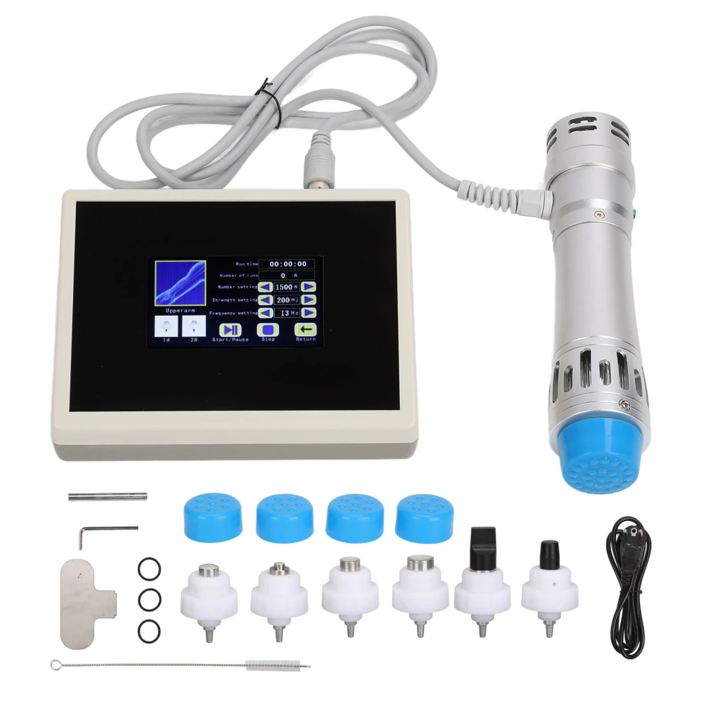 Extracorporeal Shock Wave Machine Portable Silver Handle Muscle Massaging Shockwave Machine 110‑