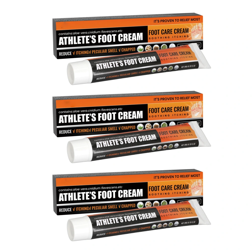 3pcs Foot Care Cream Prevent Cracking Hydrating Moisturizing 20g Each Foot Repair Cream for Dry Feet