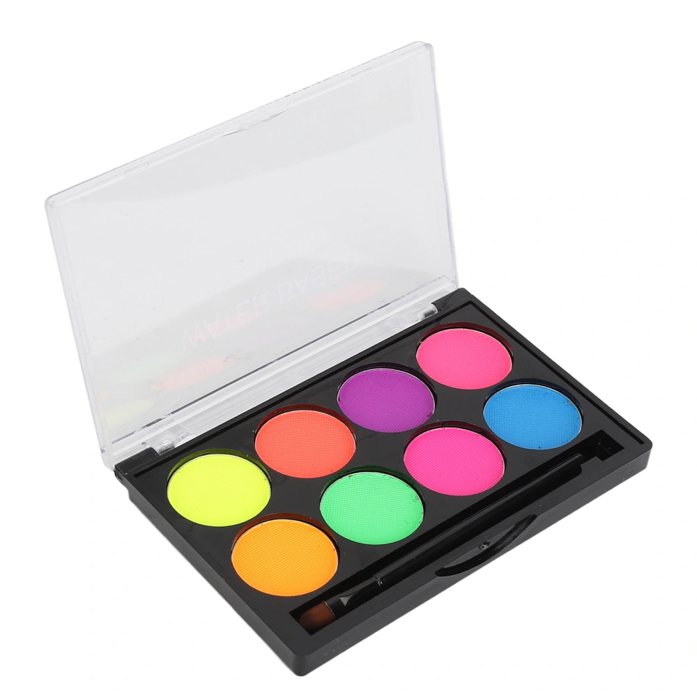 8 Colors Face Body Paint Palette Washable Water Soluble Makeup Pigment for Holiday Festival 24g