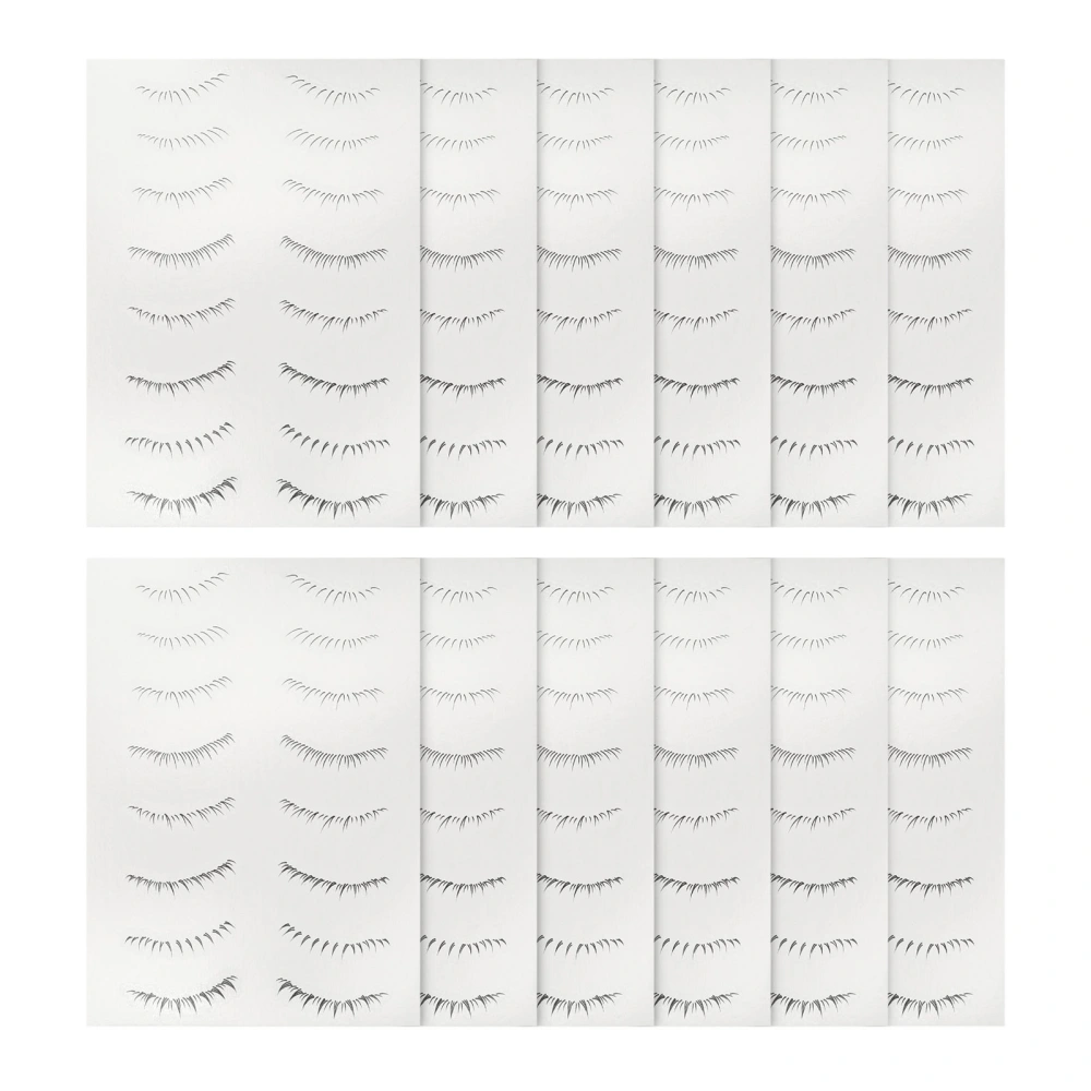 12 Sheets Lower Eyelash Stickers 8 Styles Waterproof Long Lasting Eyelash Tattoo Stickers