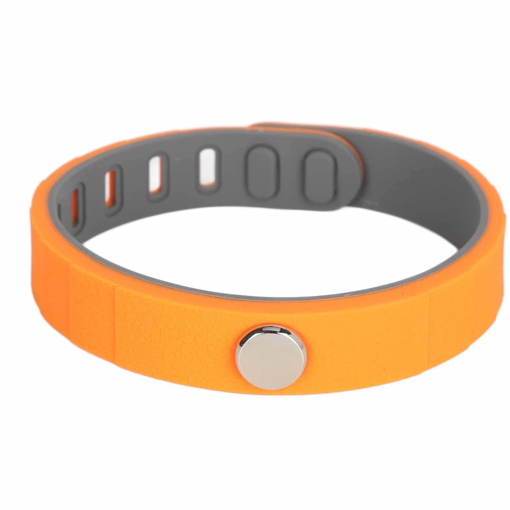 Anti Static Bracelet Adjustable Silicone Waterproof Soft Lightweight Negative Ion Wrist Strap for Women Men Orange