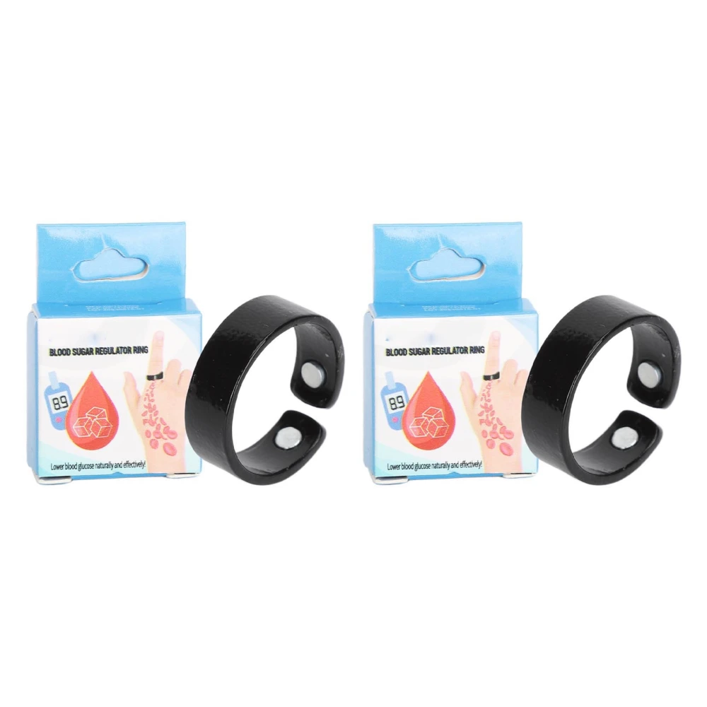 2pcs Acupressure Blood Sugar Regulator Ring for Women Men Adjustable Blood Glucose Control Ring