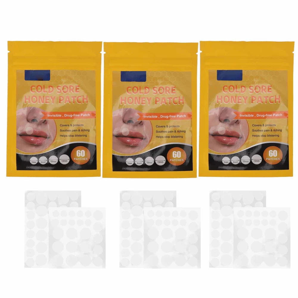 180pcs Mouth Blister Patch Cold Sore Lip Blister Patch Cold Sore Healing Hydrocolloid Lip Care Stickers