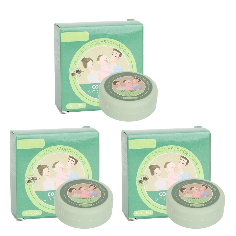 3pcs 20g Itch Relief Cream Plants Ingredients Reduce Redness Skin Repairing Cream for Children