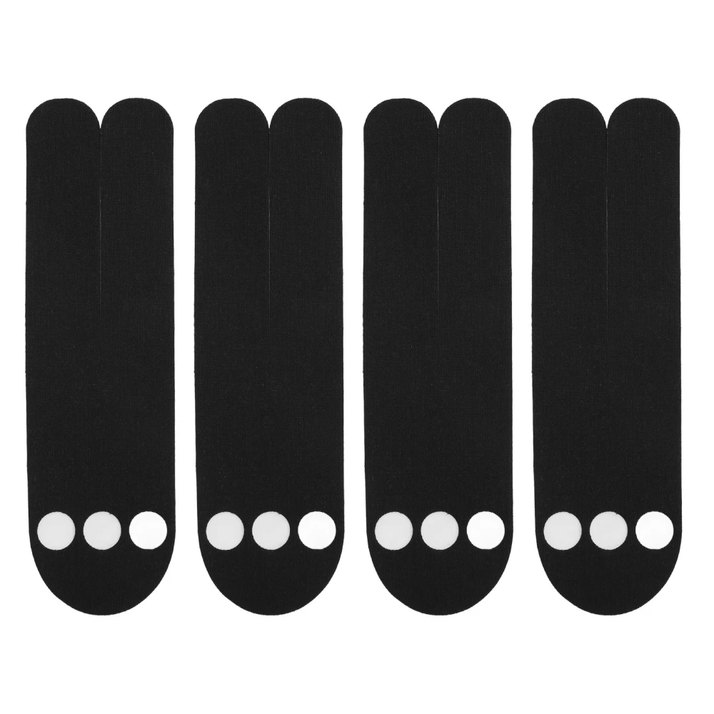 4pcs Sports Muscle Tape High Elasticity Breathable Precut Athletic Tape for Wrist Black