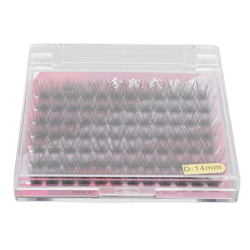 84 Clusters 14mm False Eyelashes D Curly Dense Hair DIY Extension Eyelashes for Daily Makeup