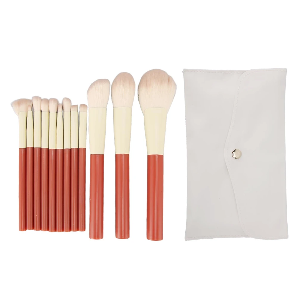 12Pcs Makeup Brushes Set Fine Workmanship Portable Soft Bristles Makeup Brushes with Envelope Bag for Home Travel