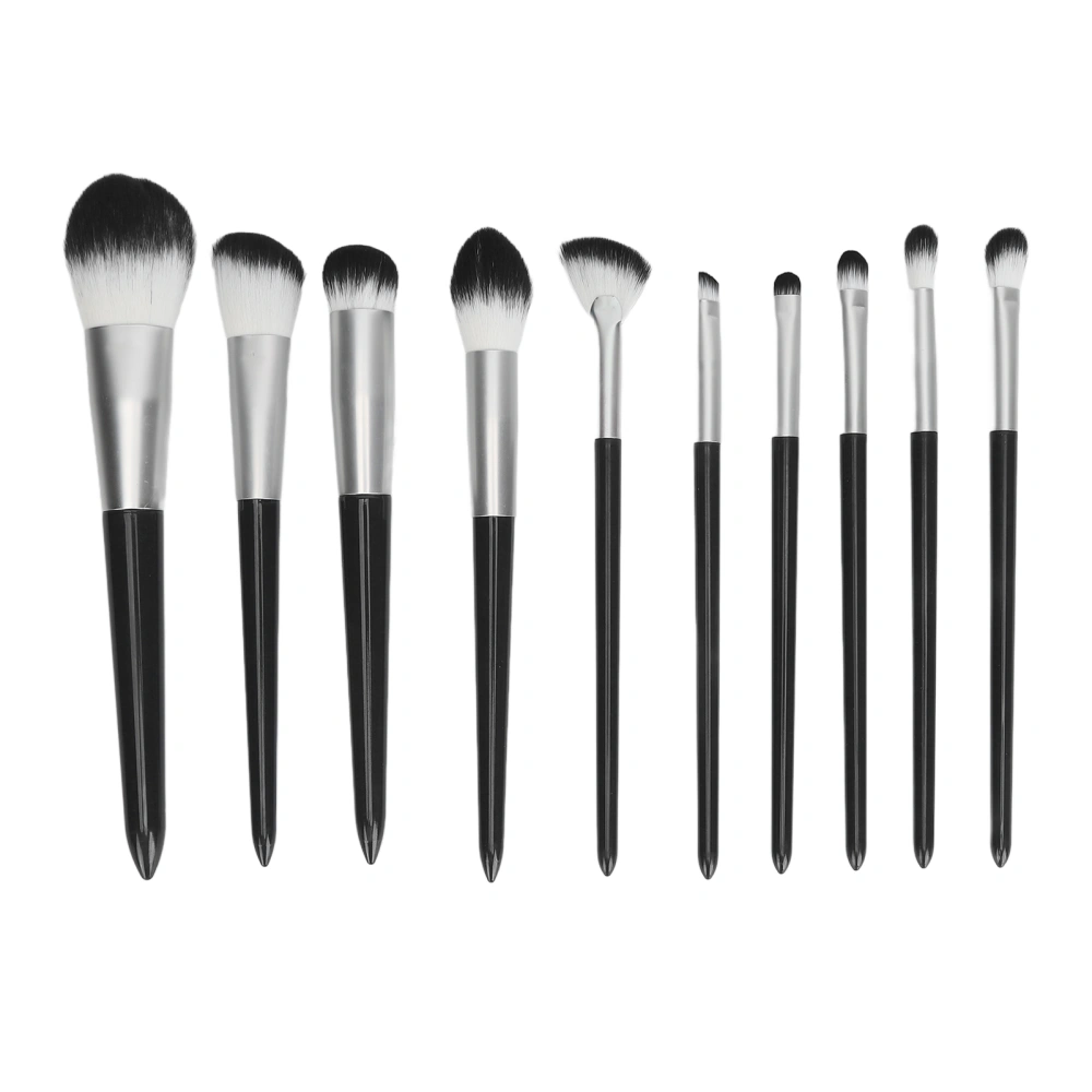 10PCS Makeup Brush Set Foundation Powder Concealer Eye Shadows Blush Makeup Brushes for Daily Use