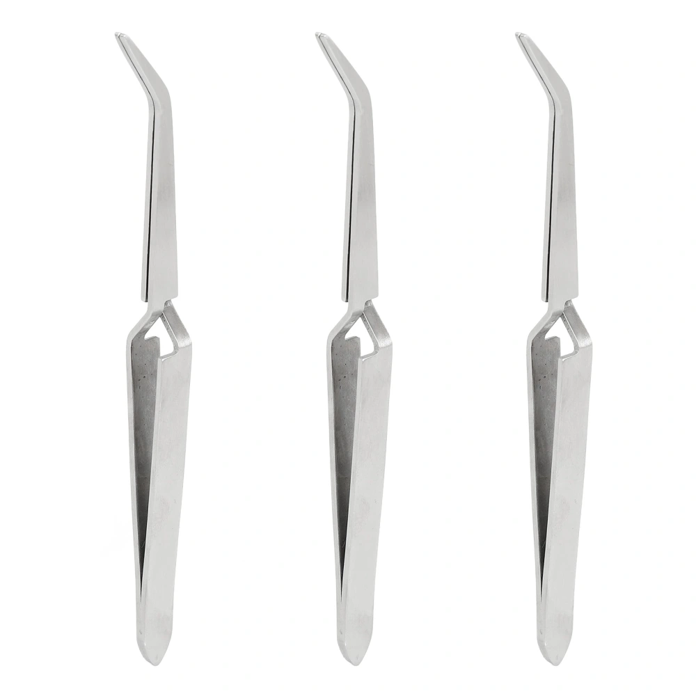 3pcs Nail Shaping Tweezers Dual Sided Stainless Steel Gel Tips Sculpture Nail Pincher Tweezers Tool