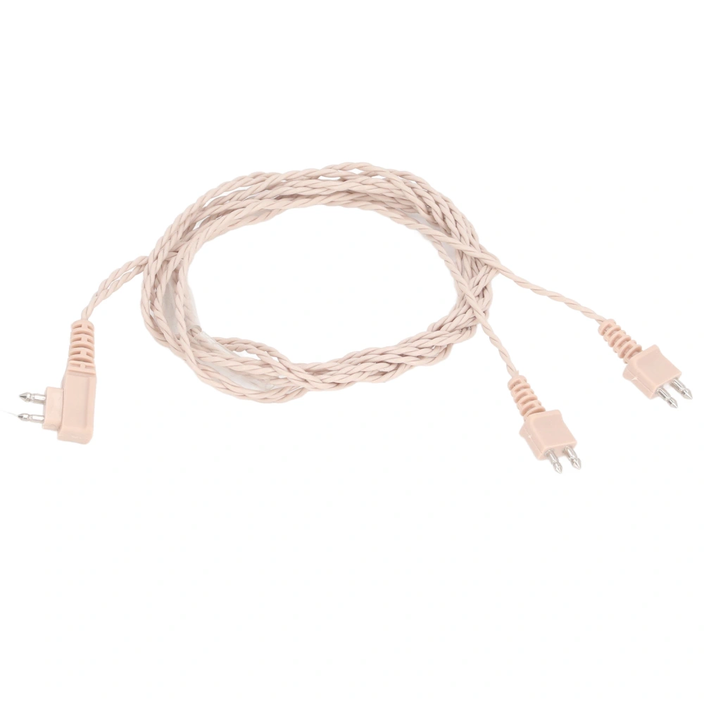 2pcs Sound Aid 2 Pin Wire Receiver Dual Core Accessory Binaural 2 Pin Sound Aid Cable for Siemens