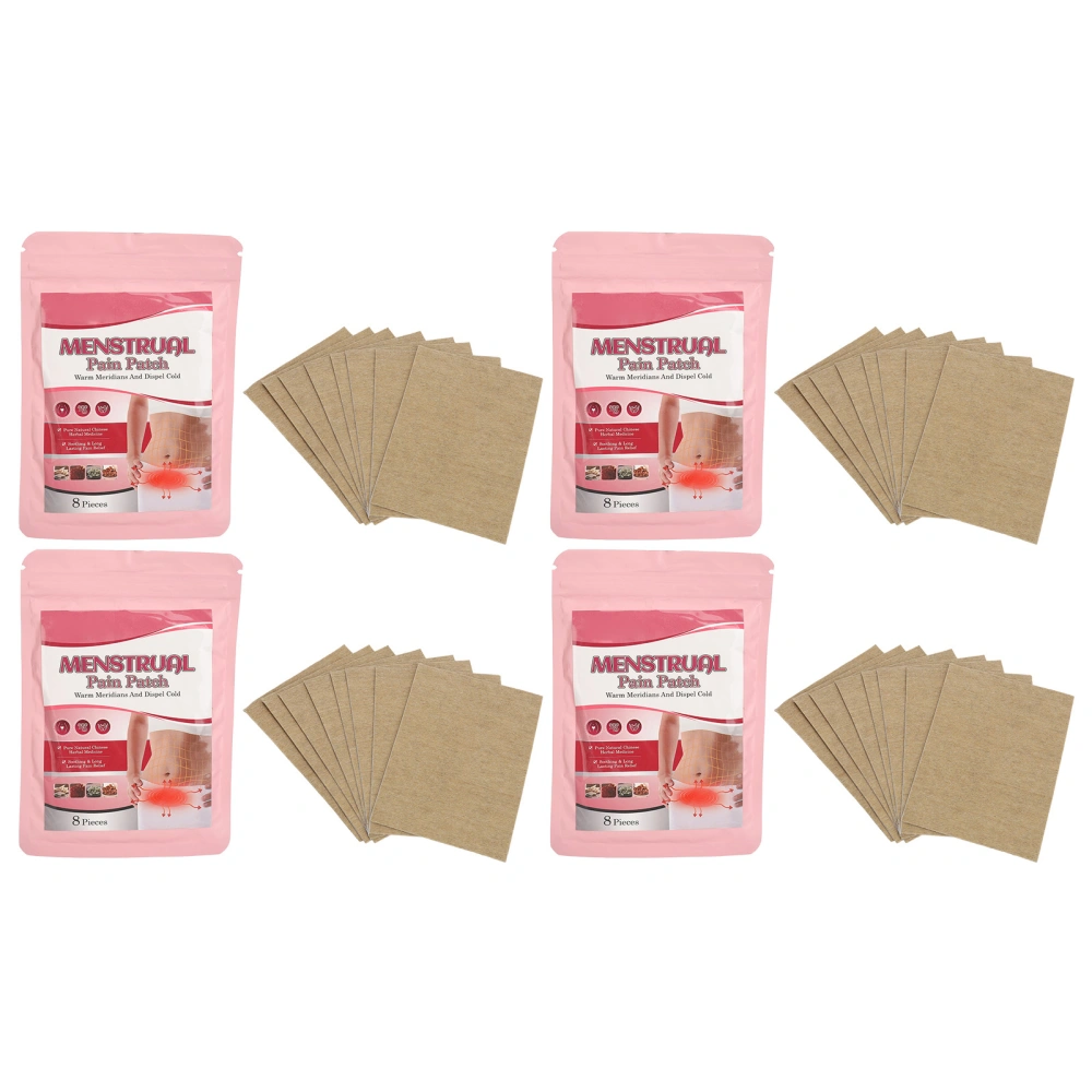 32 Sheet Heating Menstrual Patch Adhesive Herbal Ingredient Portable Menstrual Warm Patch