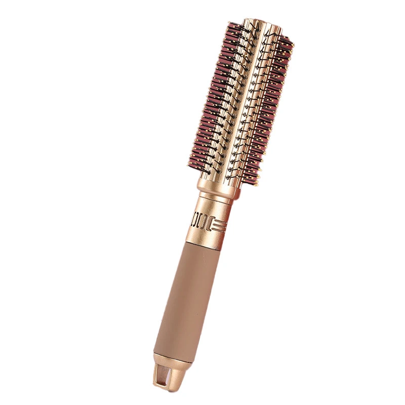 Round Hair Brush Prevent Static Hair Brush Roller Hairdressing Tool for Blow Drying Curling Straightening Gold