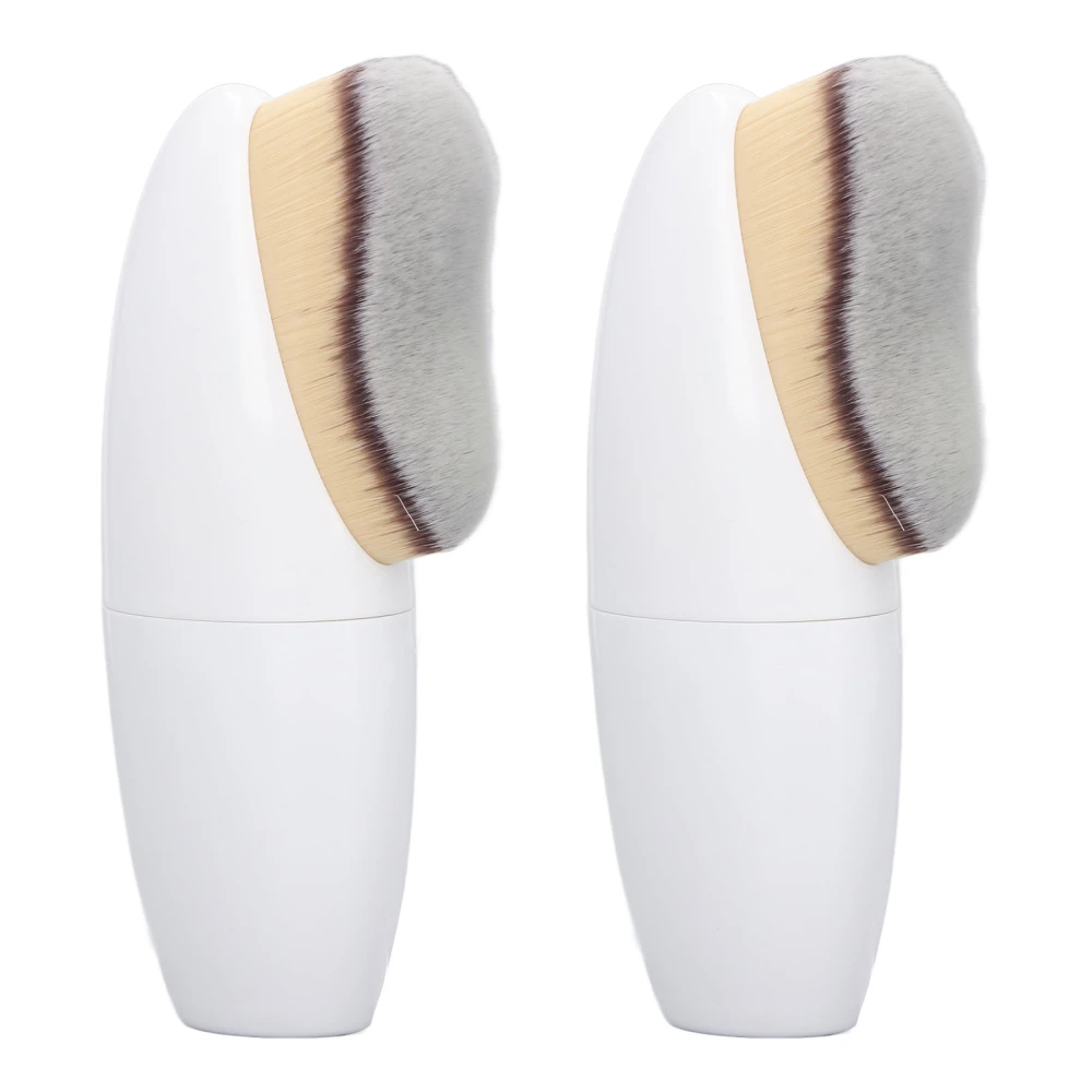 2Pcs Foundation Brush Soft Bristles Comfortable Handle Professional Face Makeup Brush for BB Cream Powder Cosmetic Tool