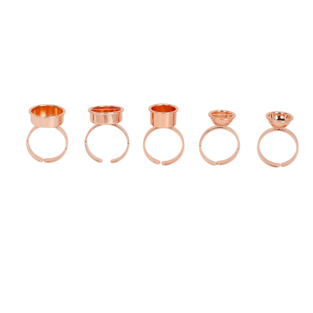 5pcs Tattoo Ink Ring Cup Stainless Steel Reusable Different Size Tattoo Pigment Ring Cup for Microblading Rose Gold