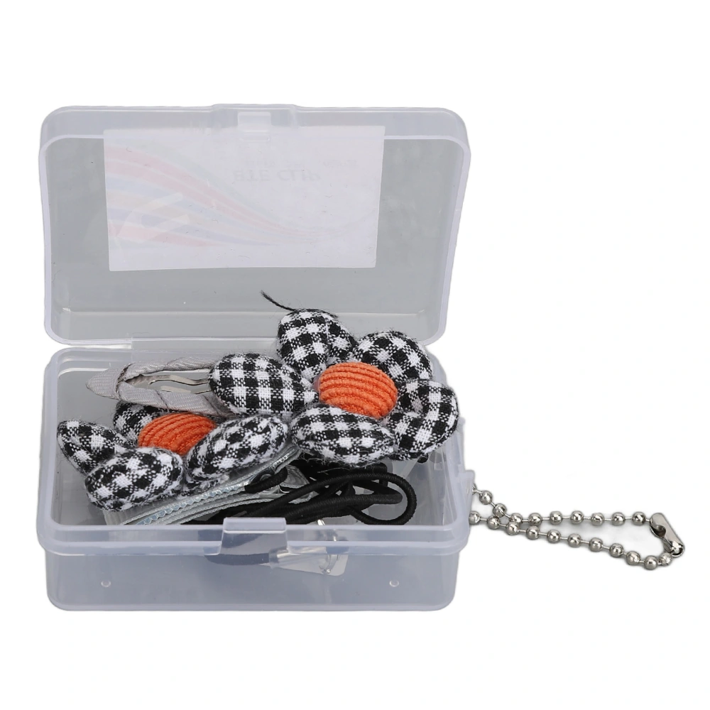 Portable Sound Aid Clip Holder Black Plaid Flower Shaped Sound Amplifier Lanyard for Kid Elderly Binaural