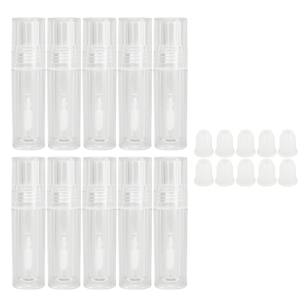 10pcs Empty Lip Gloss Tube Transparent Leakage Proof Refillable Lip Glaze Bottle for Lip Cosmetic 2ml