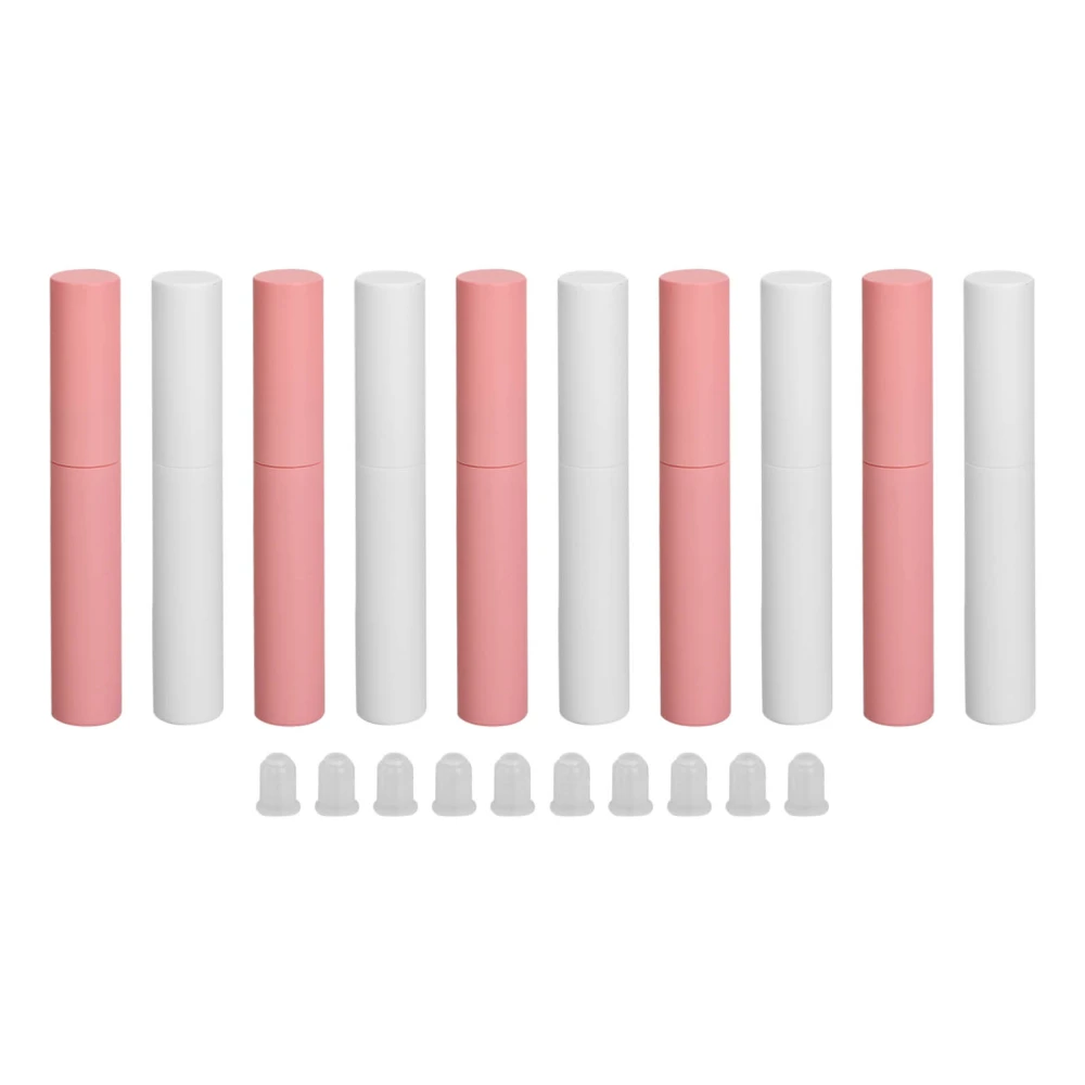 10Pcs Empty Mascara Tube 10ml Soft Brush Head Refillable Bottle Eyelash Cream Container with Wand for Family Travel