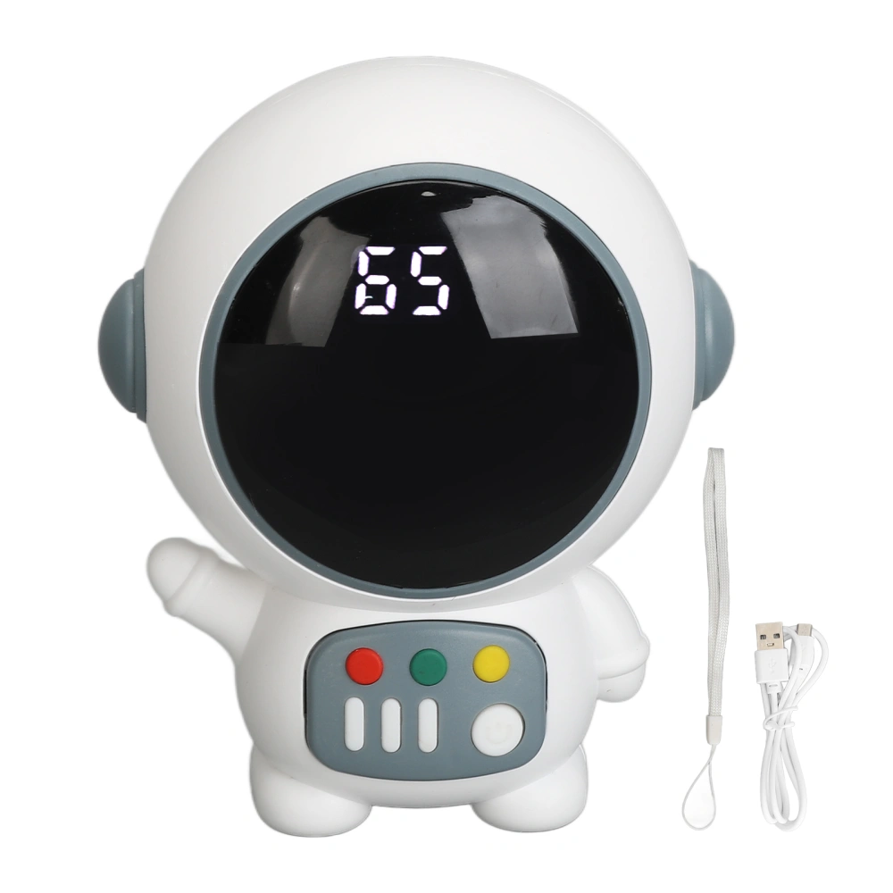 Astronaut Shaped Cute Hand Warmer Digital Display USB Rechargeable 2 Gear Temp Mode Portable Hand Heater Dark Blue