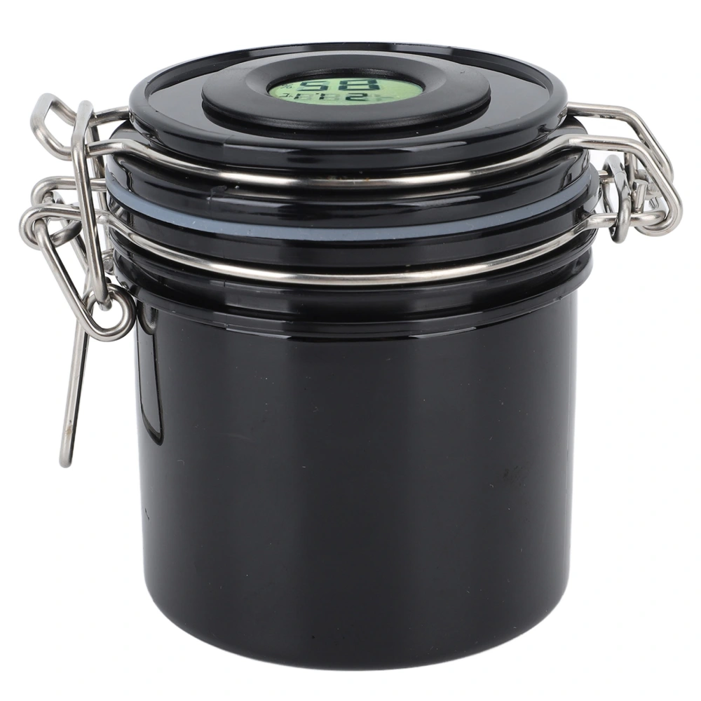 Eyelash Glue Storage Jar 250ml Thermometer Hygrometer Lash Extension Glue Storage Container Black