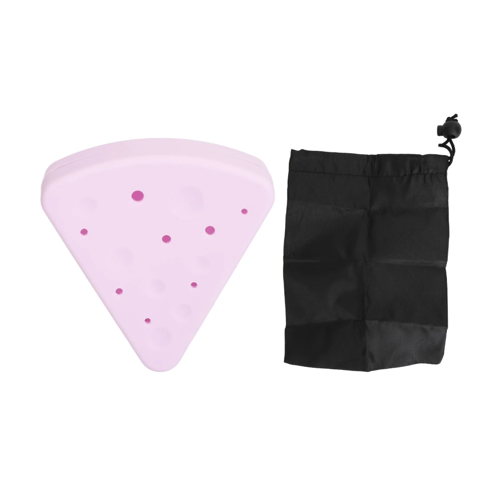 Silicone Triangle Powder Puff Case Dustproof Beauty Makeup Sponge Holder for Travel Use