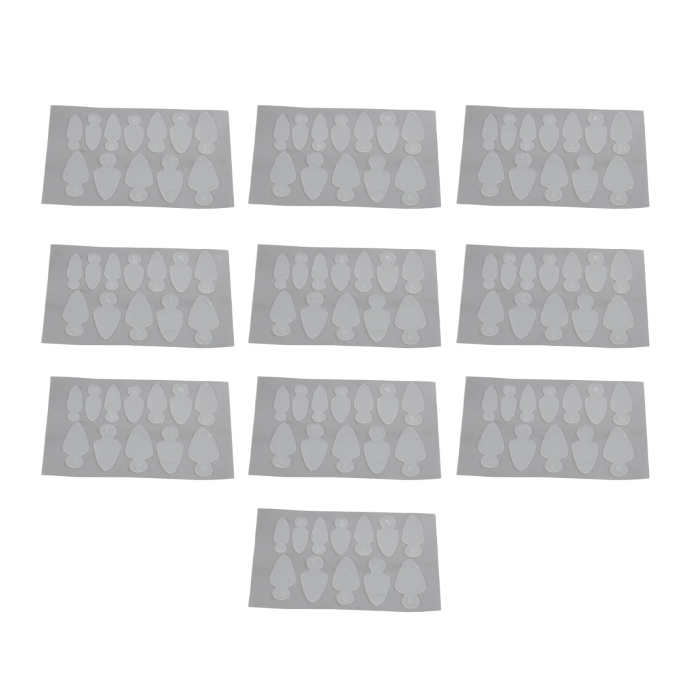 10 Sheet Nail Forma Dual Stickers Reusable Translucent Different Size Manicure Tool Nail Dual Mold Pads