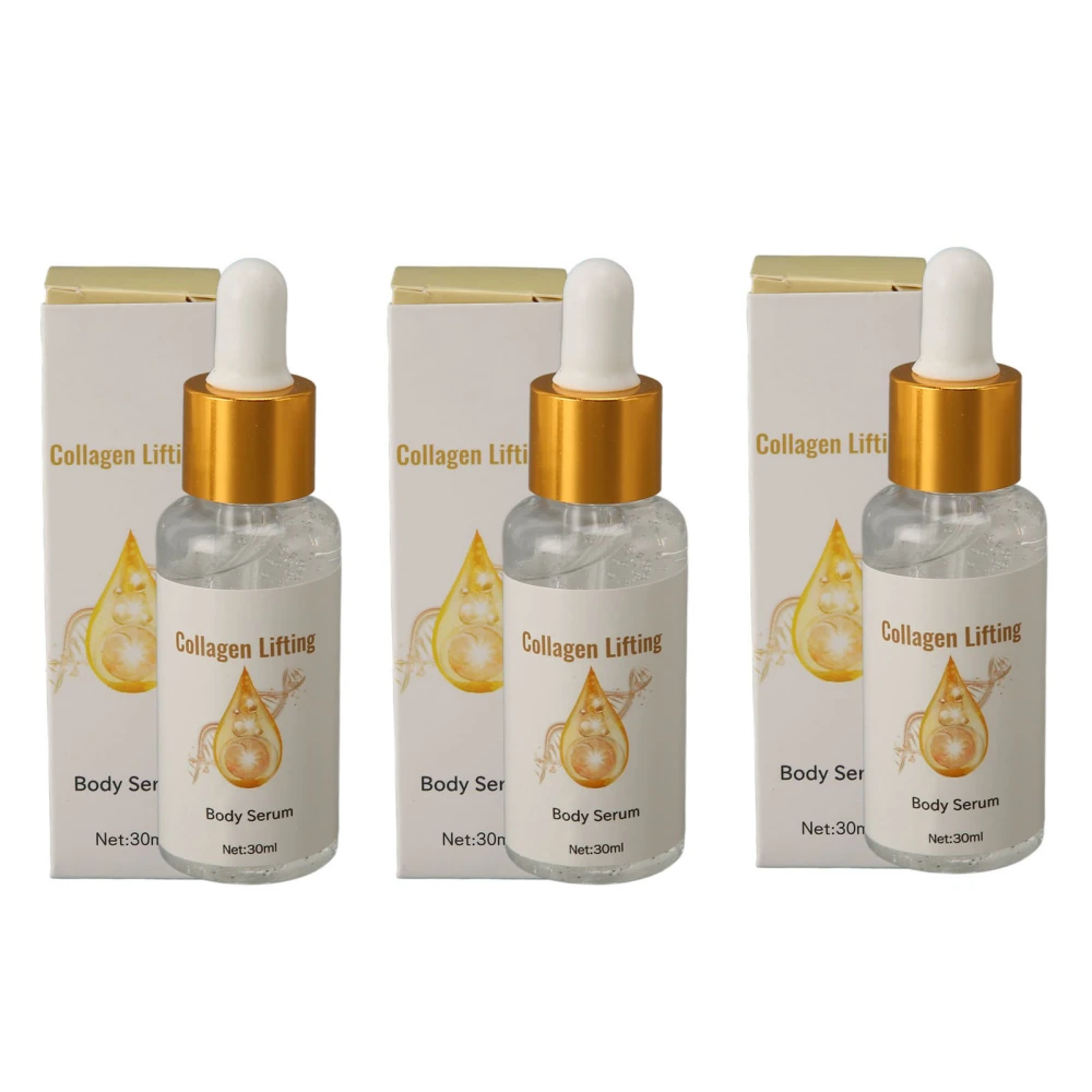 3pcs 30ml Collagen Lifting Body Serum Postpartum Body Firming Tightening Serum for Abdomen Thigh Massage