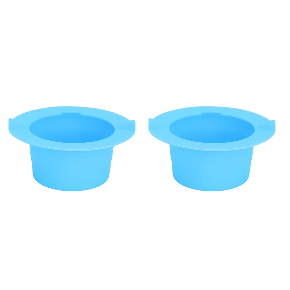 2pcs Silicone Wax Warmer Liner Bowl Professional Home Salon Safe Wax Warmer Replacement Pot 400ML Blue