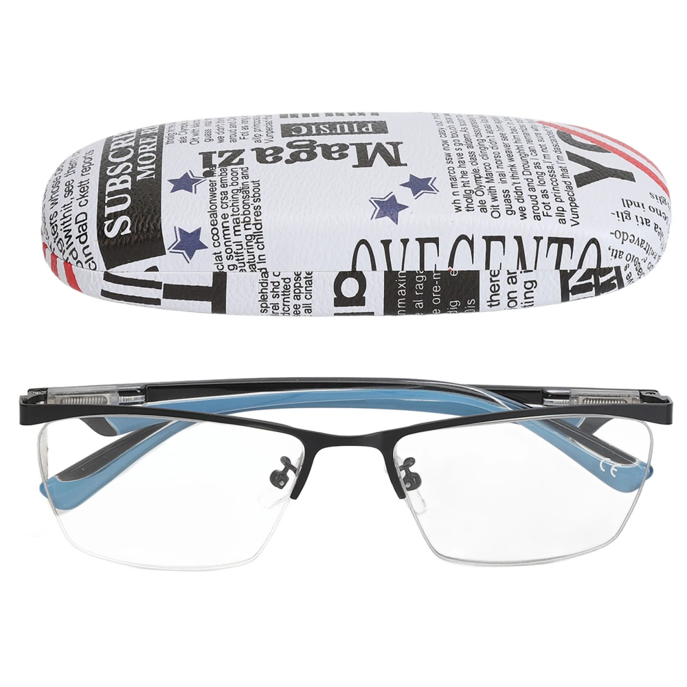 Presbyopic Glasses Blue Light Blocking Multi Focus High Definition Reading Eyeglasses for Watching TV Blue Legs +200