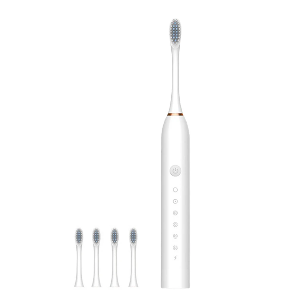 Electric Toothbrush Kids Adults Universal Fully Automatic Ultra Sonic Soft Bristle Oral Care Products White