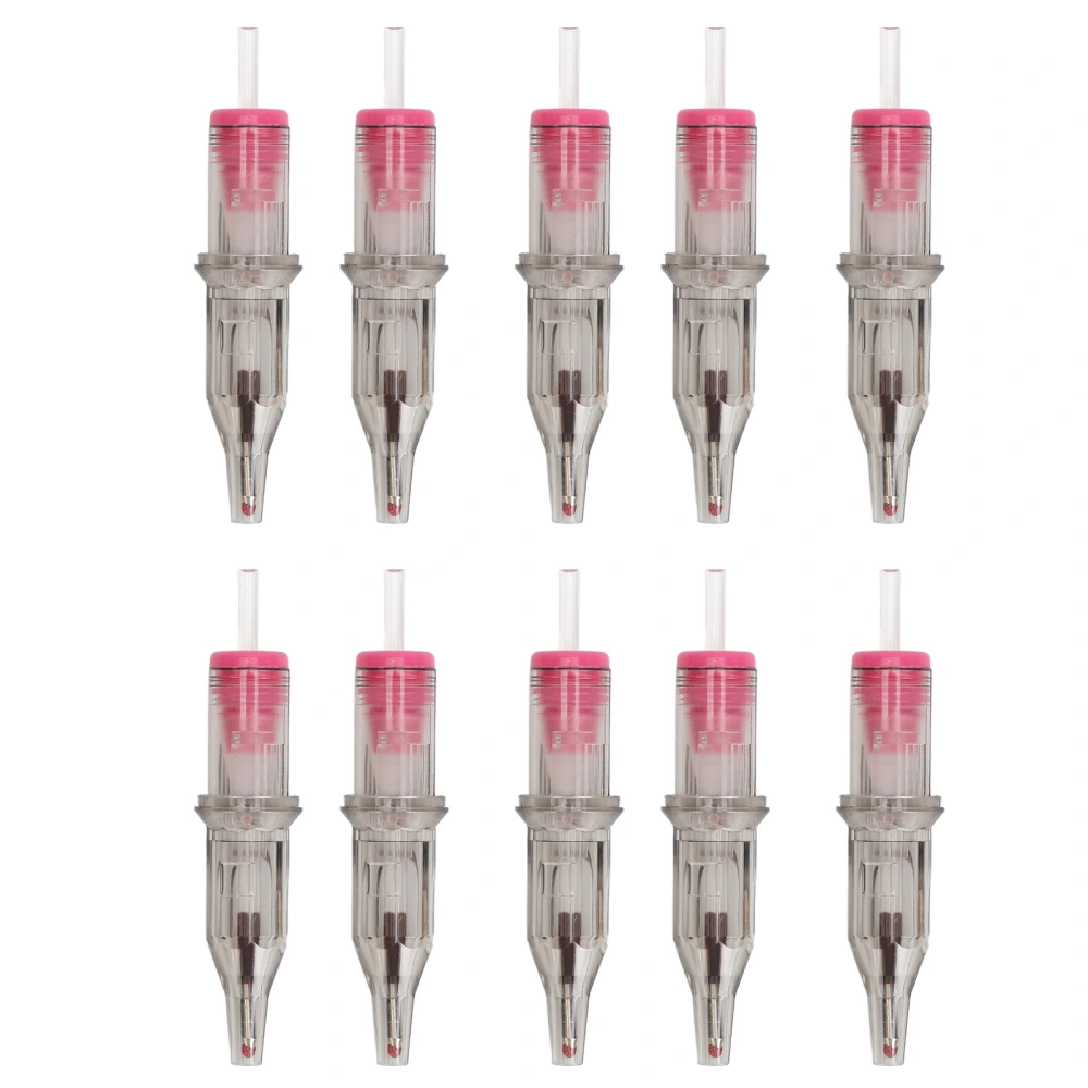 10pcs 2ml Tattoo Ballpoint Pen Cartridges Liner Shader 0.5mm Tip Ball Pen Cartridges for Practice Pink