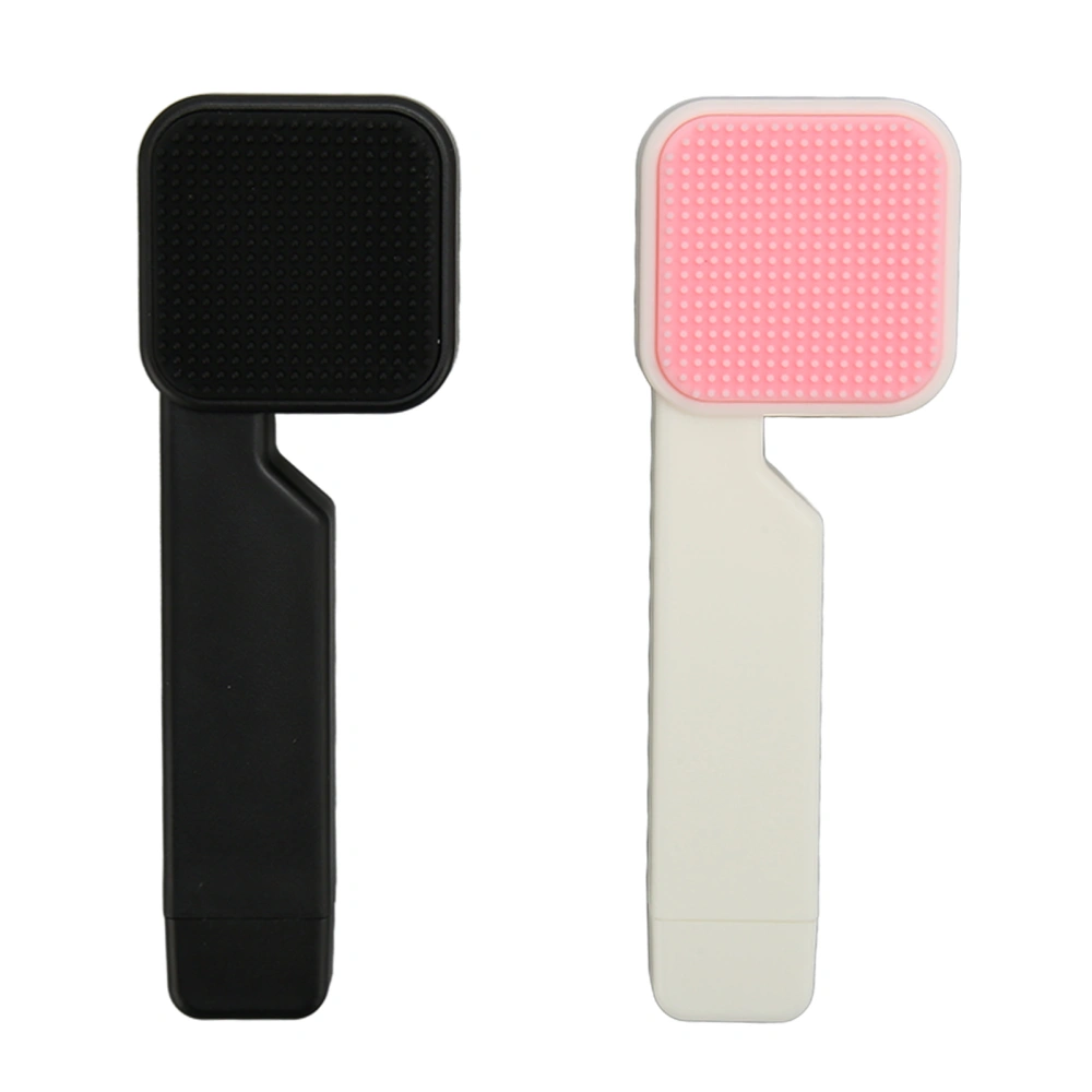 2pcs Double Sided Face Brush Soft Bristles Ergonomic Long Handle Exfoliator Facial Scrubber for Reducing Excess Oil