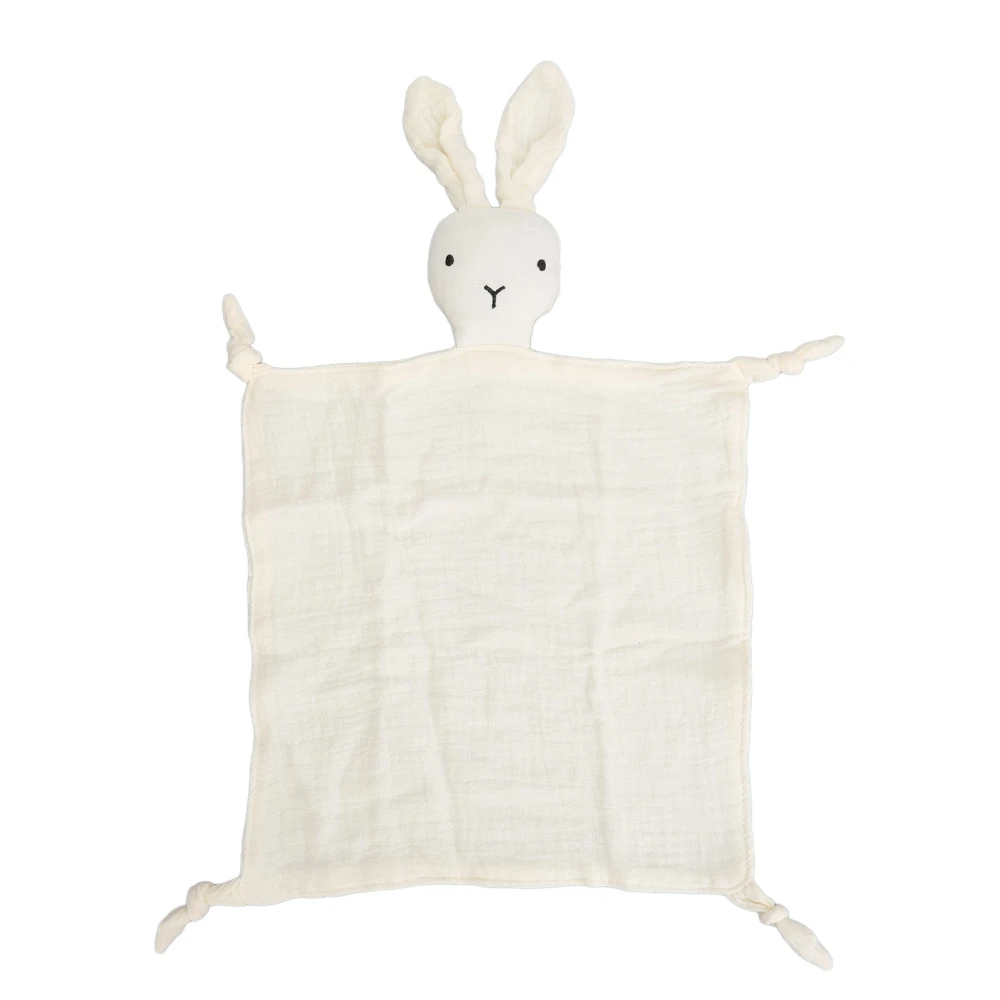 Bunny Security Blanket Cute Lovey Blanket Double Layer Cotton Soft Security Blanket for Sleeping Playing