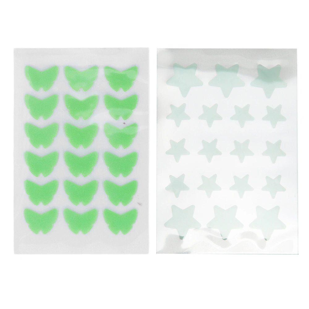 36Pcs Hydrocolloid Pimple Pads Covering Isolating Healing Cartoon Shape Cute Pimple Patch Face Decoration