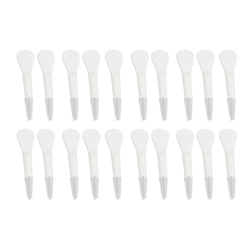 20pcs Sound Aid Cleaning Brushes White Handle Nylon Hair Reusable Sound Aid Tube Cleaning Tool