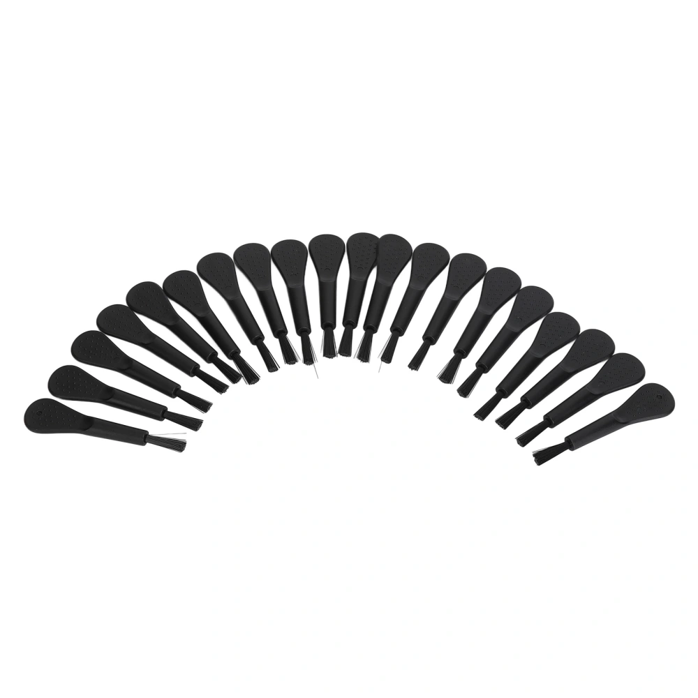 20pcs Black Handle Black Hair Sound Aid Cleaning Brush Professional Earwax Removal Sound Amplifier Brushes