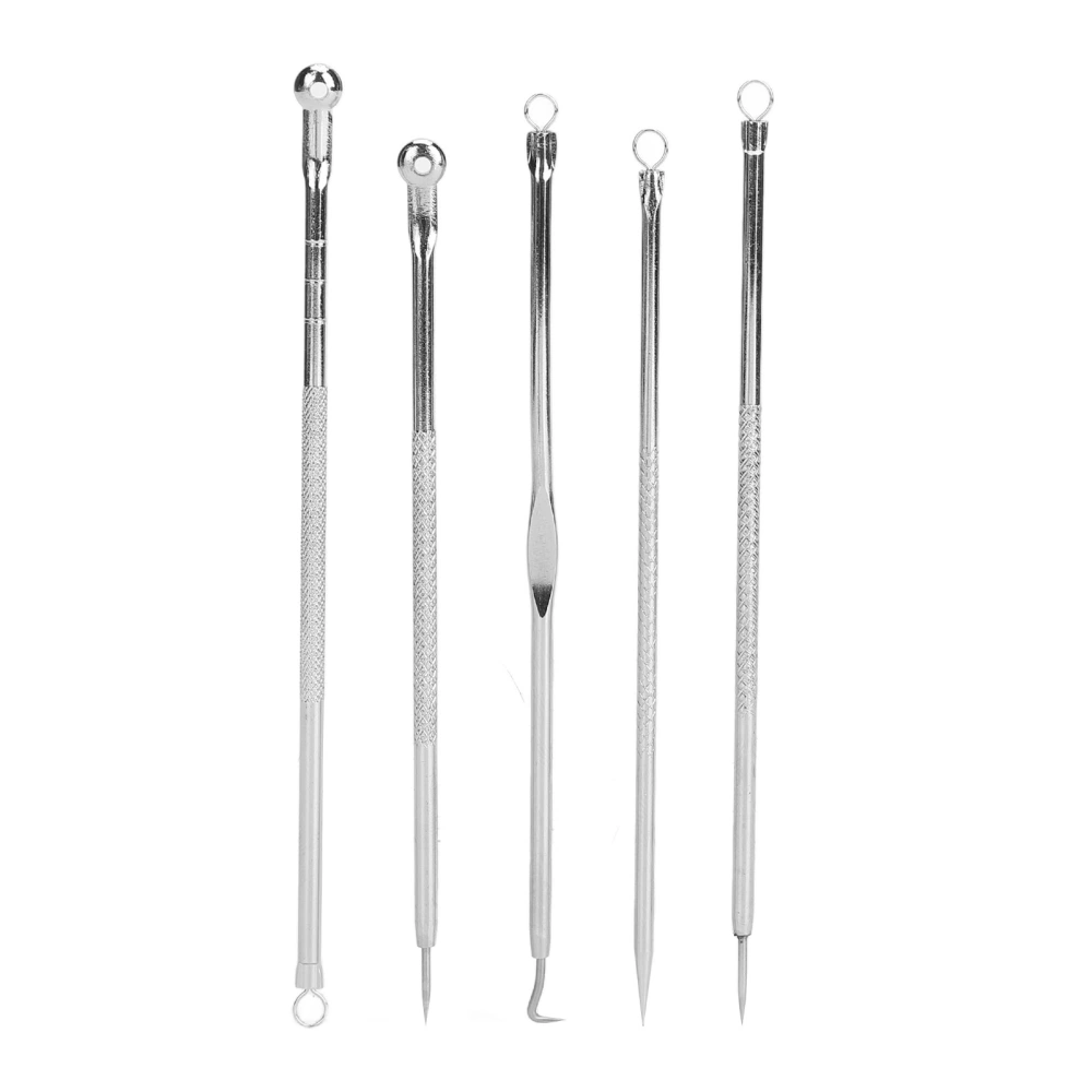 5 Set Blackhead Remover Tool Stainless Steel Comedones Extractor Whitehead Pimple Popper Tool for Face Nose