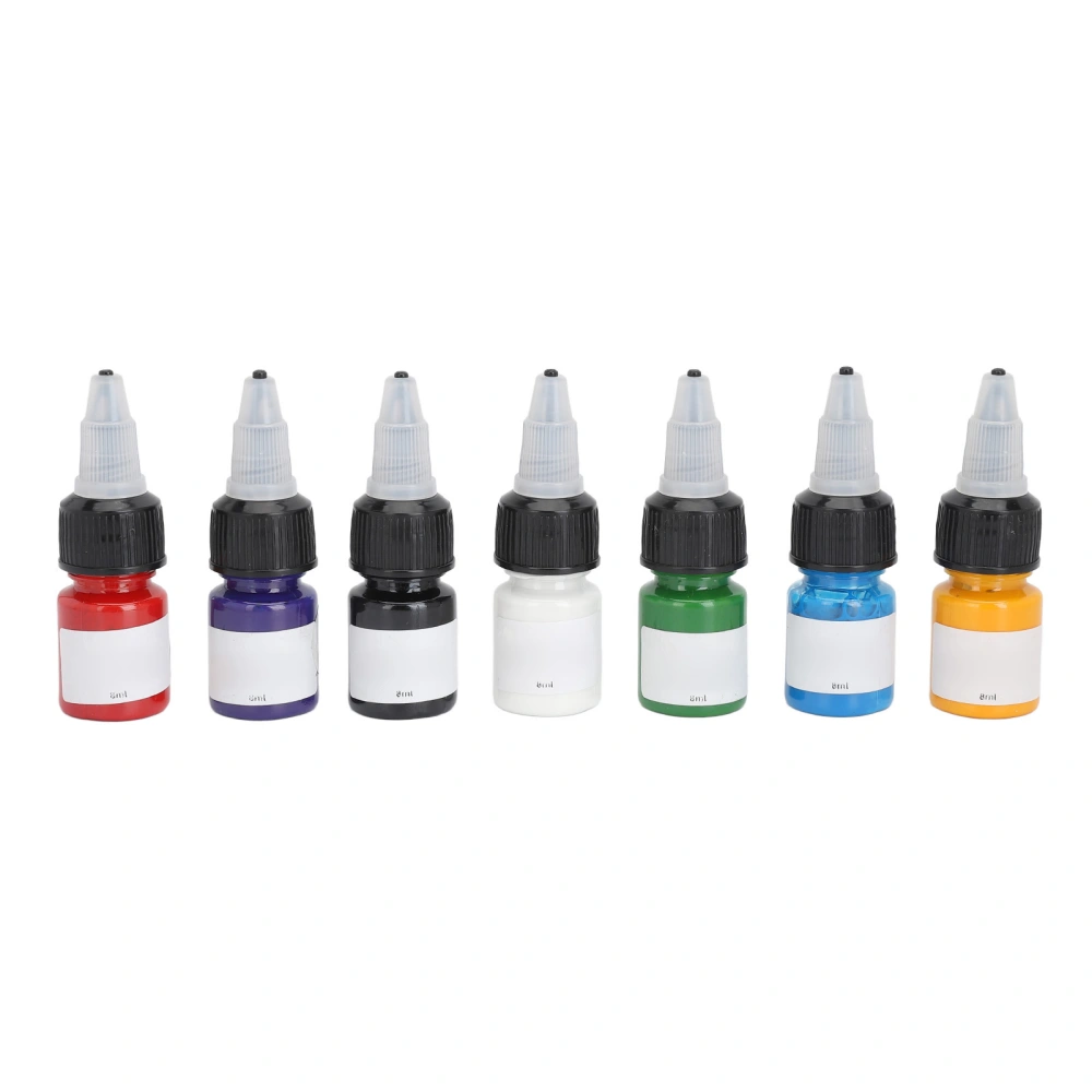 7 Colors Tattoo Ink Color Set Professional Tattoo Pigment Liquid Ink Set for Beginners 56ml