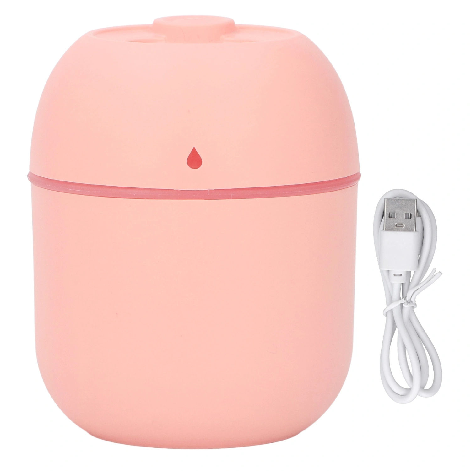 Mini Humidifier Silent USB Plug in Auto Shut Off Small Desktop Humidifier with Night Light for Bedroom Car Office Pink