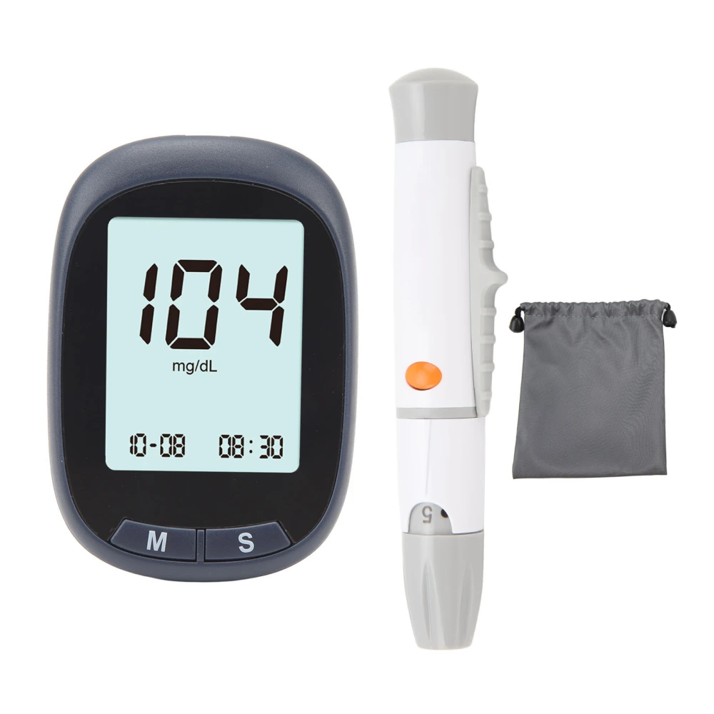 Blood Glucose Monitor Kit Automatic LCD Display Glucose Meter Diabetes Testing Set for Home