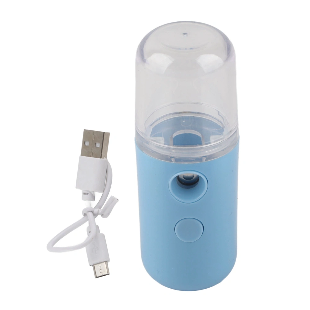 Face Mist Sprayer USB Charging Moisturizing Handheld Mini Facial Humidifier for Neck Arm Leg Blue