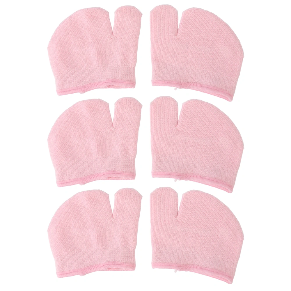 3 Pairs Flip Flop Socks Non Slip Big Toe Split Socks Breathable Cotton Toe Socks for Summer Pink