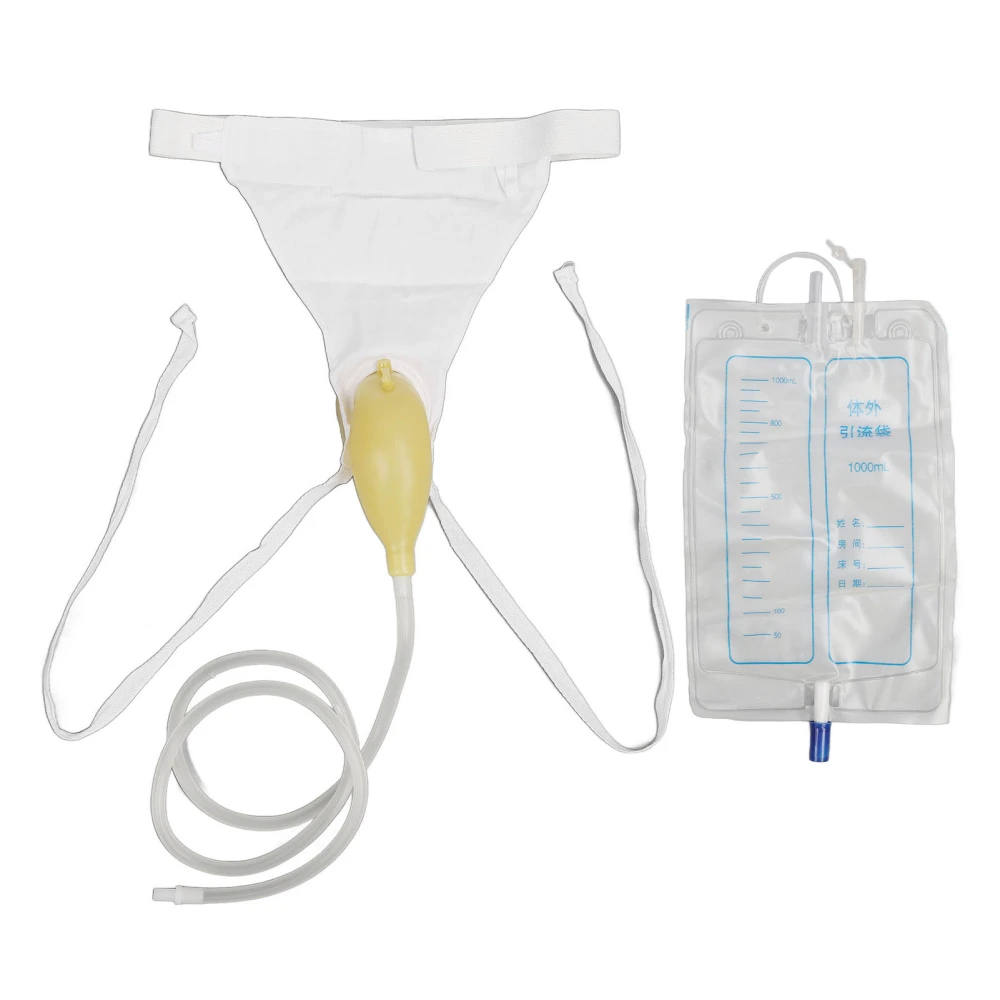 Men Urine Collector With Urine Collection Bag 1000ML Wearable Pee Catheter Incontinent Aid Hospital Urine Catcher