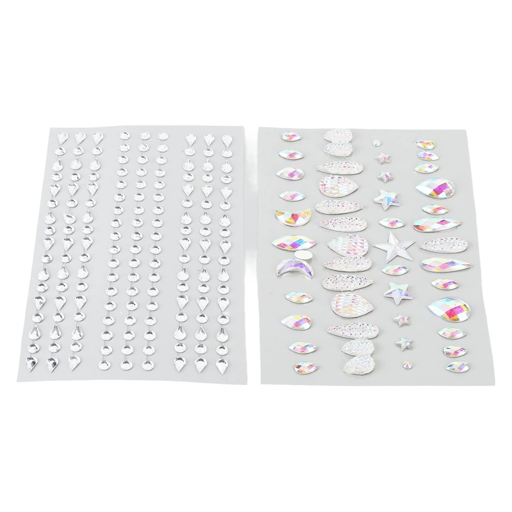 Self Adhesive Rhinestones Stickers for Face Multi Shapes Bling Rhinestone Embellishment Jewels