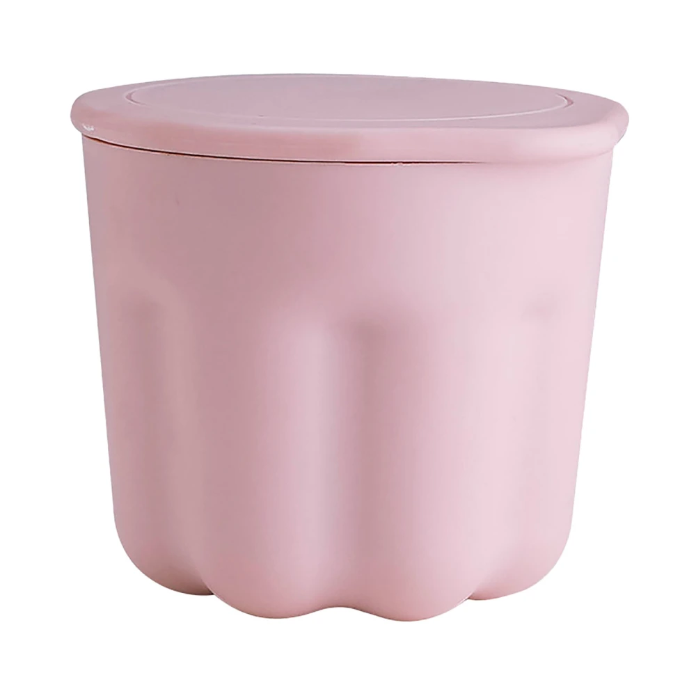 Makeup Brush Cleaner Cup Multi Functional Safe PP TPR Cosmetic Brush Cleaning Bowl with Drying Rack Pink