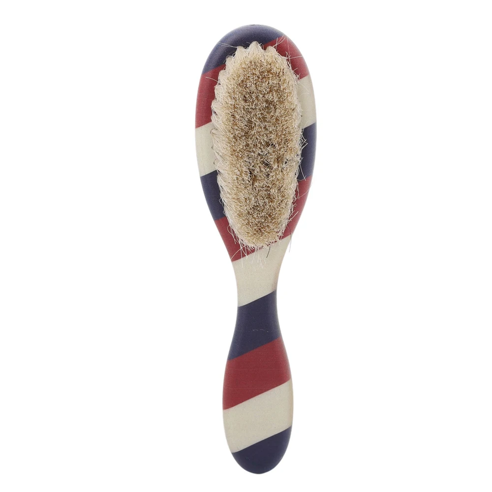 Men Barber Beard Brush Beard Styling Striped Handle Portable Soft Cleaning Brush Beard Brush