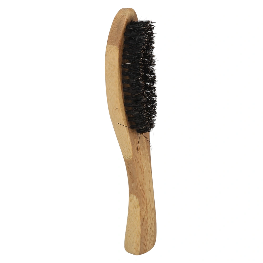 Beard Grooming Brush Soft Bristles Beard Styling Brush with Wooden Ergonomic Handle for Men