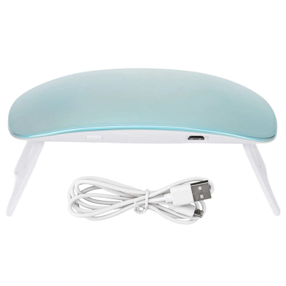 Nail Lamp 6W Portable Foldable Handheld Fast Curing Dryer UV LED Nail Light for Manicure Blue