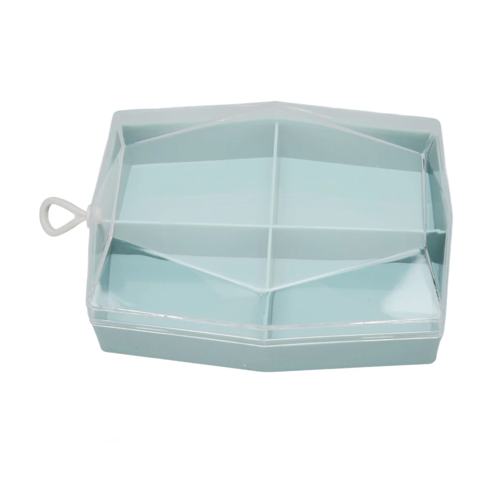 4 Grid Powder Puff Container Portable Elegant Makeup Puff Storage Holder Case for Beads Jewelry