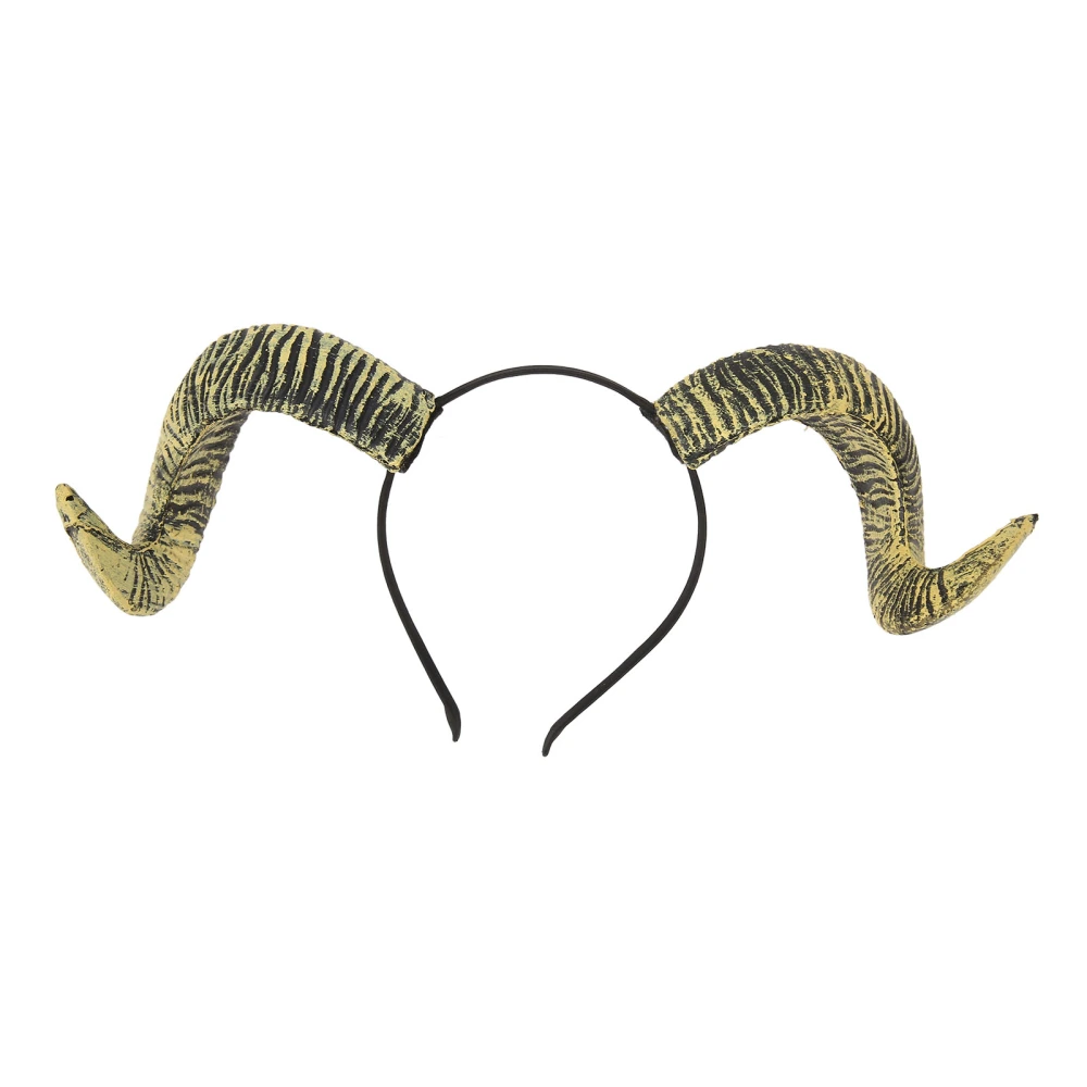 Sheep Horn Headband Exquisite Unique Funny Halloween Cosplay Party Horn Hair Hoop Accessory Photo Props